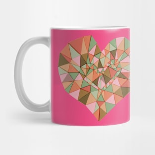 Polygon Geometric Heart Mug